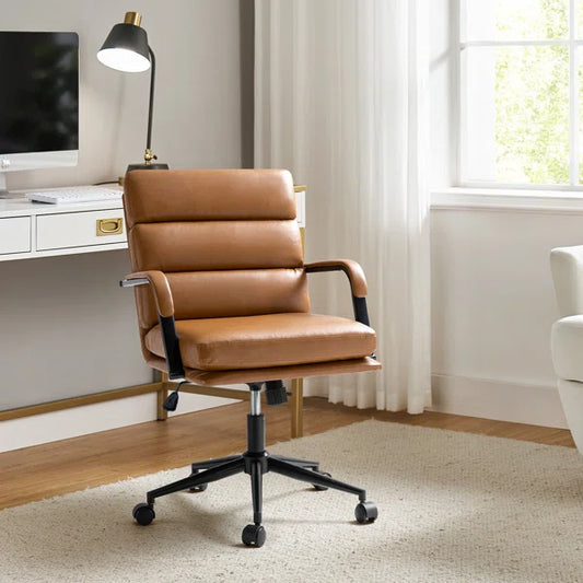Anagrace Leather Upholstered Swivel Tilt Task Office Chair