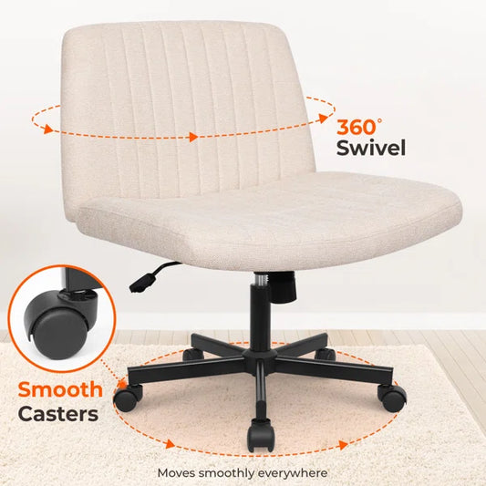 Keyri Criss Cross Office Desk Chair With Wheels